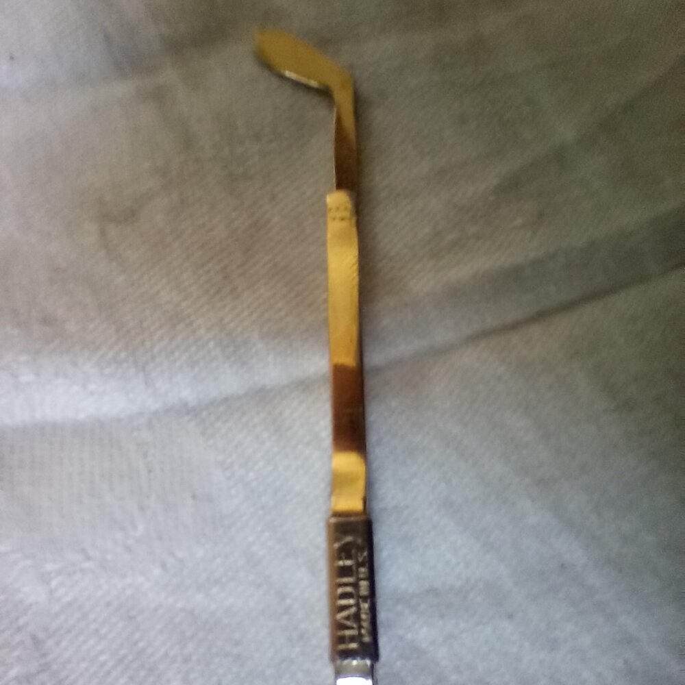 Vintage Hadley Money Clip or Tie Bar Yellow Gold Tone Made USA Golf Club